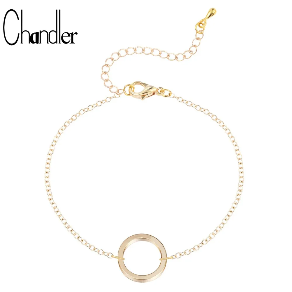 Chandler European And American Trade Jewelry Retro Fashion Simple Metal Circle Bracelet &amp Bangle Link Chain Bracelete Feminino |