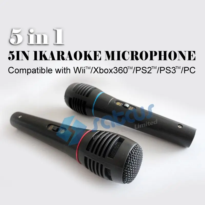 5 IN 1 Karaoke Microphone Compatible with Wii/Xbox360/PS2/PS3/PCin