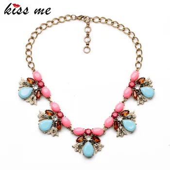 

KISS ME Cute Colares Femininos Accessories Exquisite Resin Insect Female Shourouk Necklace Fashion Bijoux for Women