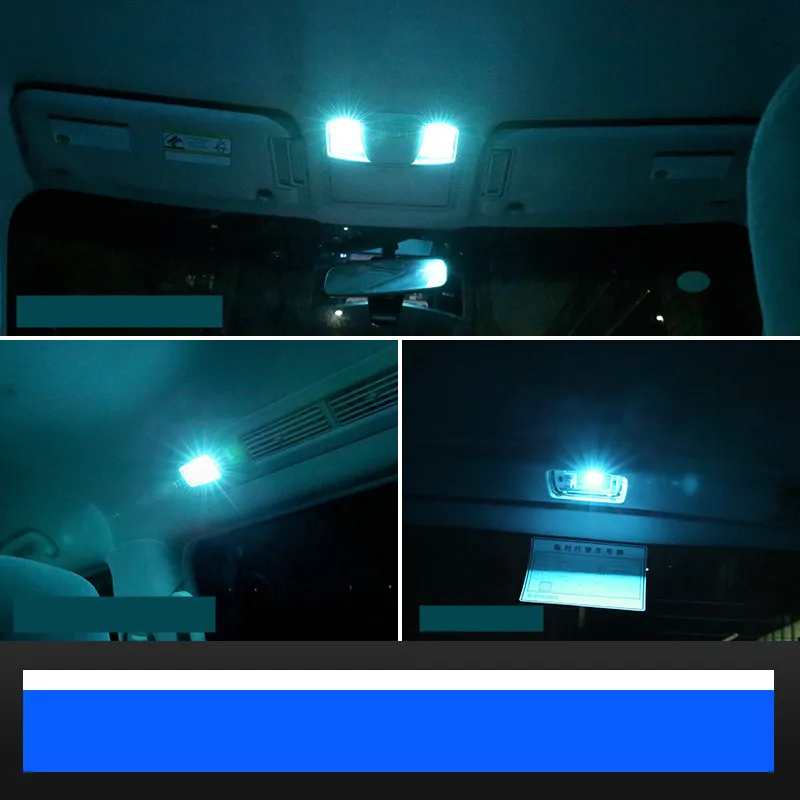 ice blue 5pcs СВЕТОДИОДНЫЙ беспроводной мини-светильник для салона автомобиля, декоративный мягкий светильник для Nissan Patrol Y62 Armada - Цвет: ice blue 5pcs