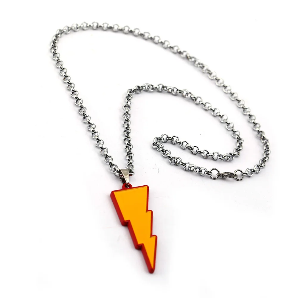 2019 DC Shazam ожерелье Марвел Капитан Billy Batson вспышка молния для женщин мужчин
