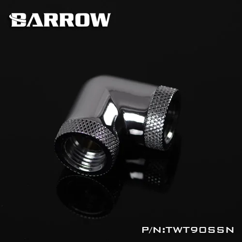 Barrow Black Silver G1/4 ''thread 90 градусов два поворотных адаптера вращающиеся на