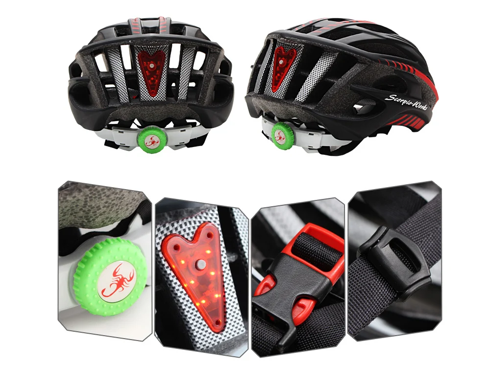 Сверхлегкий мотоциклетный шлем 36 вентиляционных отверстий с светодиодный свет 59-63 см дорожный велосипед набор инструментов для велосипеда шлем