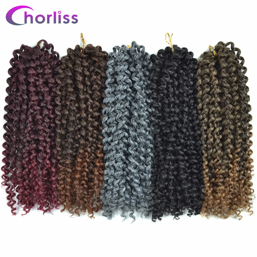 

Chorliss Synthetic hair extension Jerry curly Hair Crochet Braids 3XBraids Freetress Twist afro 3Pcs/Lot TBug Blonde Brown Black