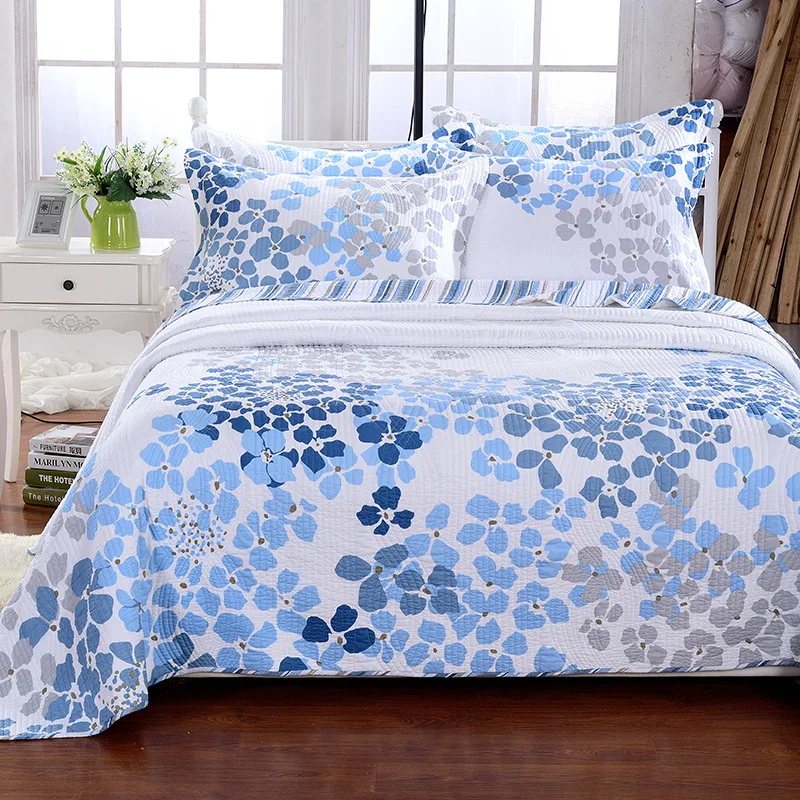 

New Manual Quilting 100% Cotton Bedding Set Bed Cover Air Conditioning Vedspread 230x250cm Patchwork Coverlet Quilted Bed Cover