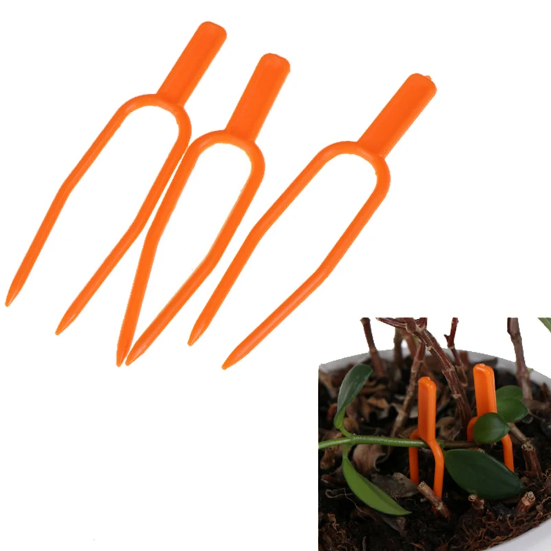 50pcs Durable fixing fastening Fixture Clips strawberry fork Farming clamp Plastic Plant Clip | Дом и сад