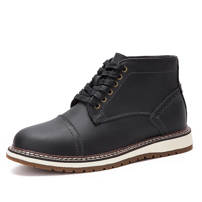 

High Quality Genuine Leather Men Boots Winter Waterproof Ankle Boots Boots Outdoor Working Snow Boots Male Shoes