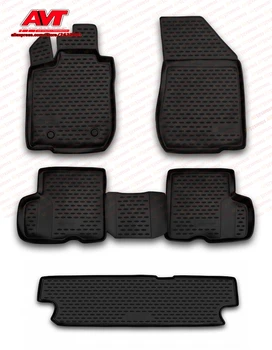 

Floor mats for Lada Largus 2012- 5 pcs rubber rugs non slip rubber interior car styling accessories