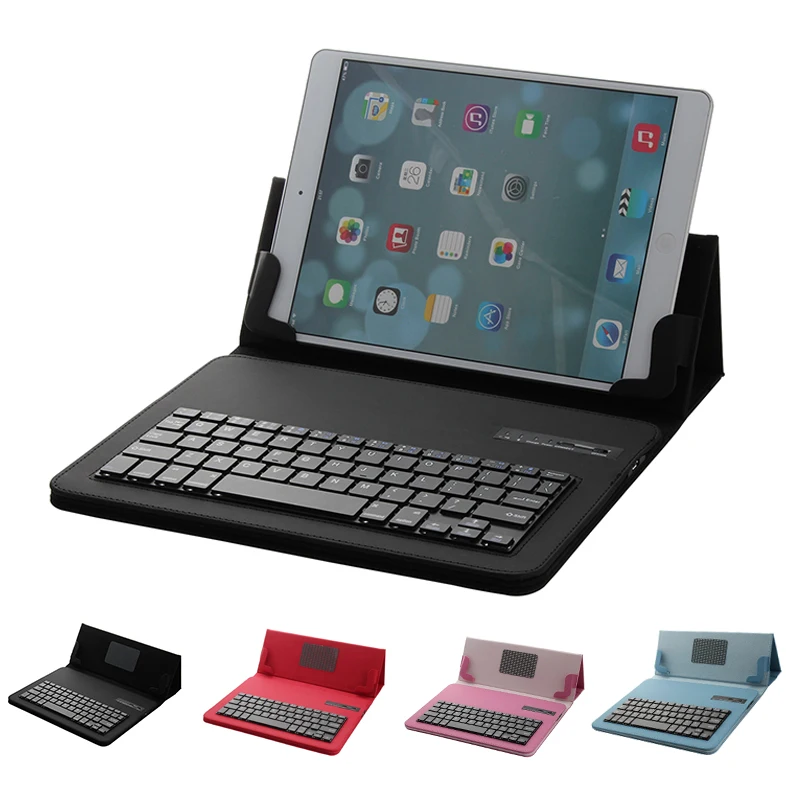 Universal 7-10 inch IOS/Android/Windows System Tablet PC Bluetooth Keyboard Case for iPad 7.9'' / 9.7'' PU Leather Cover Stand
