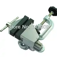Big Size Adjustable Aluminium Alloy Table Desk Bench Vise Vice Jaws Clamp Stand Holder Station Gadget Work Tool Revolving Head