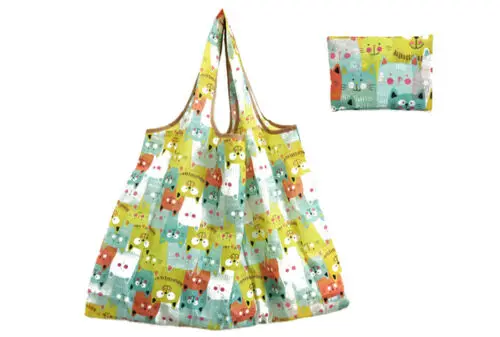 

Waterproof Foldable Portable Reusable Eco Big SIze Beautiful Handy Shopping Bag Reusable Tote Pouch Travel Storage Handbags New