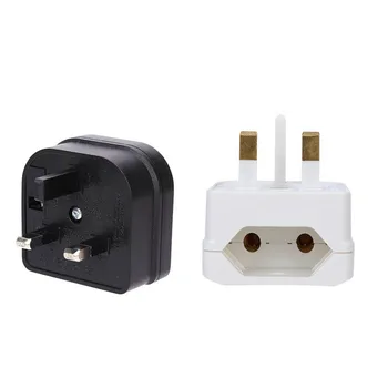 

European 2 Pin to UK 3 Pin Plug Adaptor Euro EU Converter Mains UK 4YANG