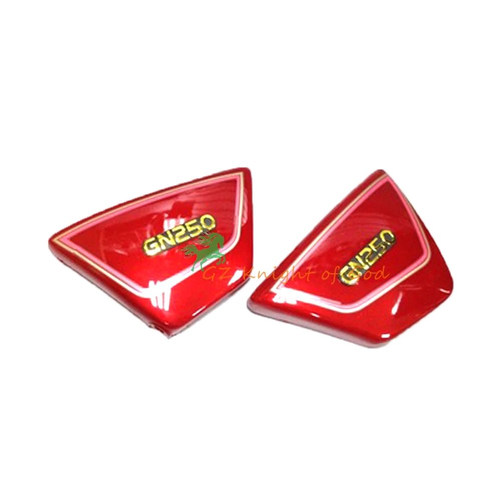 

Motorcycle GN250 Fender Edge Fuel Tank Side Cover Panel with Rubber Seal for Suzuki 250cc GN 250 Frame Parts Red and Black Color