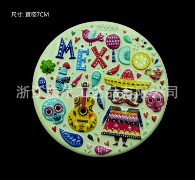 Мексиканский сувенир, сувенирные наклейки на холодильник - Цвет: Многоцветный