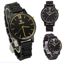2016 New Top Luxury Brand Black Sandal Wood Analog Men`s Watch Casual Wooden Wristwatch Handmade Natural Wood Men Quartz Watches