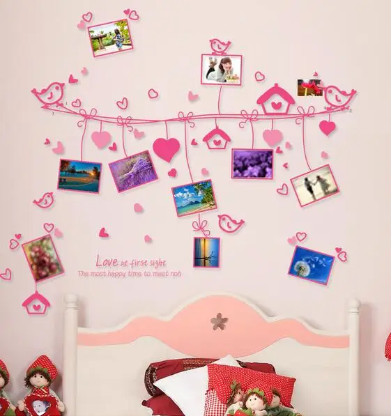 Романтическая фоторамка Love line декоративные наклейки на стену для спальни|stickers on