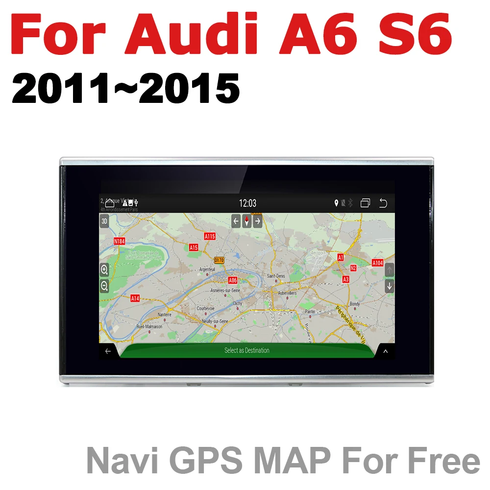 Top Car Radio 2 din GPS Android Navigation For Audi A6 S6 4G 2011~2015 MMI AUX Stereo multimedia touch screen original style 4