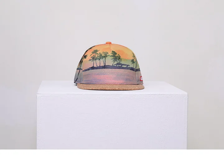 NUZADA шляпа весна лето бейсбольная кепка для мужчин и женщин пара кости пробкового материала 3D печатных пляж Snapback личность кепки s