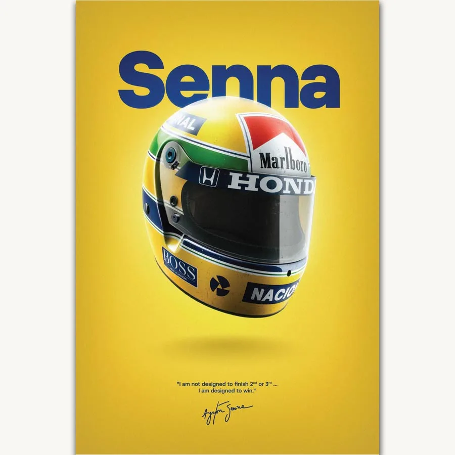 

FX947 Ayrton Senna F1 Formula Grand Super Racing Car Super Star Senna Poster Art Silk Light Canvas Home Room Wall Printing Decor