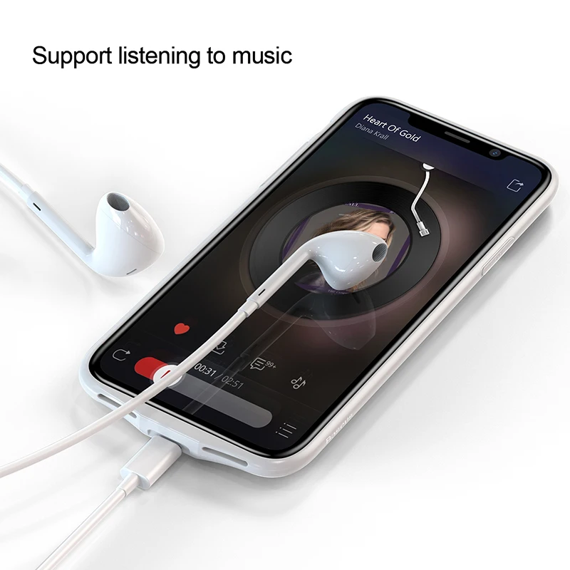 Baseus 3500mAh Power Bank Charging Case For iPhone X Ultra Slim Battery Charger Case for iPhone X Power Bank Charger Case