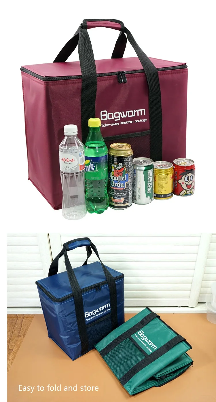 35L Folding Lunch Cooler Bag Support Insulation Thermal Bag Picnic 