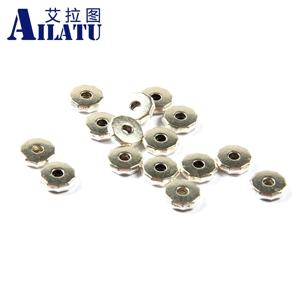 

Ailatu Zinc Alloy Ten Side Spacer Jewelry Accessories for DIY Fashion Bracelet or Necklace