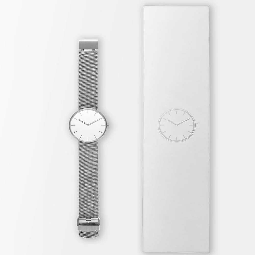 3 цвета Xiaomi TwentySeventeen светящиеся водонепроницаемые Модные кварцевые часы Элегантные 316L стальные лучшие бренды часов для мужчин и женщин - Цвет: Серебристый