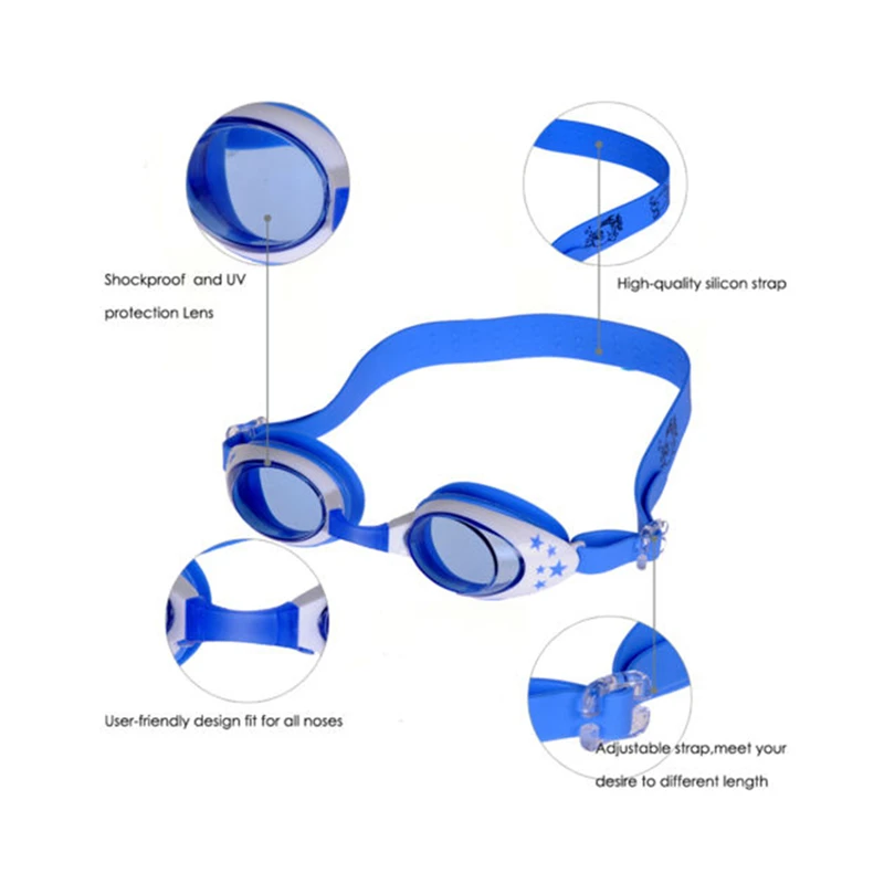 Бренд COPOZZ 1* детские очки для плавания на открытом воздухе, детские очки для плавания, противотуманные очки для плавания, регулируемые