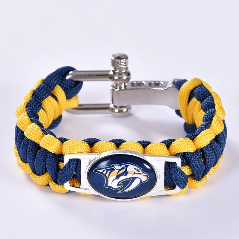 Nashville Predators Custom Paracord Bracelet Hockey Team Nashville Predators Custom Paracord Bracelet Hockey Team Survival Drop Shipping In Charm Bracelets From Jewelry Accessories On