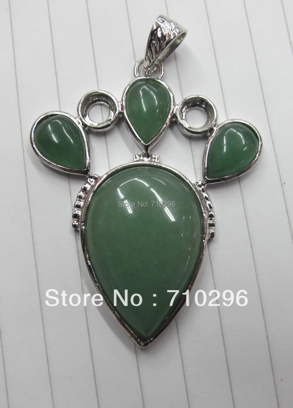 

2015 New Arrived Natural Green Aventurine Gem stone jewelry Pendants 10pcs/lot for jewelry Making