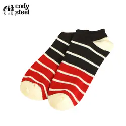 Cody Сталь Для мужчин простые носки с закрытым носком в полоску носки-башмачки для человека Повседневное Модные мужские короткие носки 3