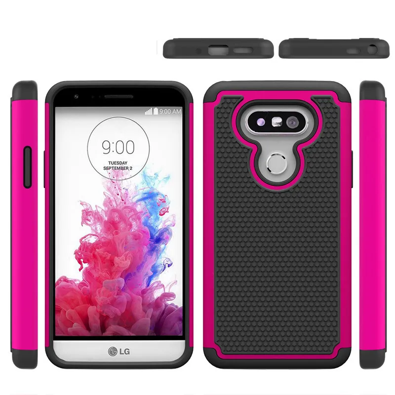 

1.Anti-Knock Durable Dual Layer Phone Case For LG G5 Cover Silicon&Plastic Armor Shockproof 2in1 Back Protector Cell phone Case