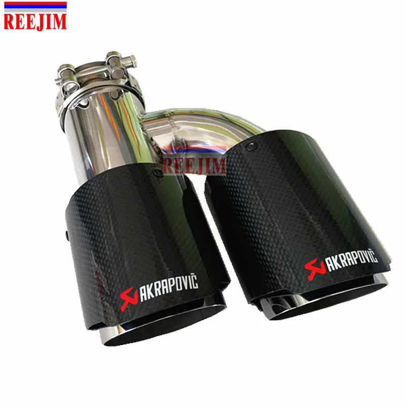 

1 Piece In 2.5" Out 3.5" Stainless Akrapovic Carbon Exhaust Tip for Audi A6 A7 A5 GTI car-styling Akrapovic exhaust tip