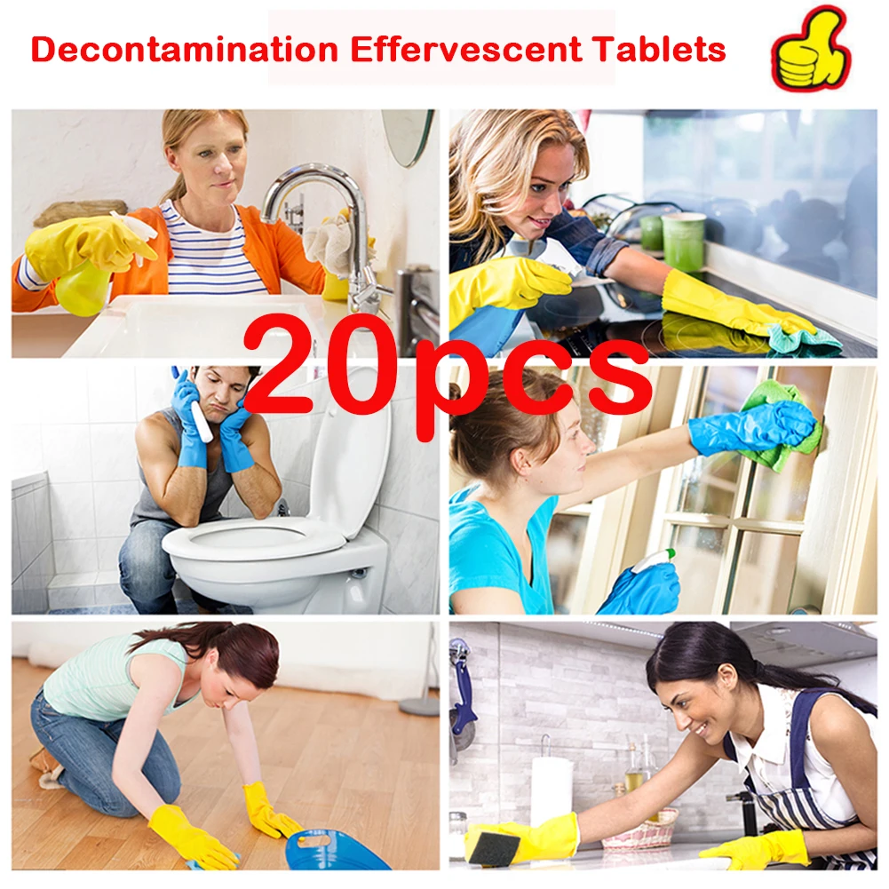 

20pc Multifunctional Effervescent Spray Cleaner for Window Car Windshield Cleaning Tablets Clean Spot Toilet Cleaner Detergents