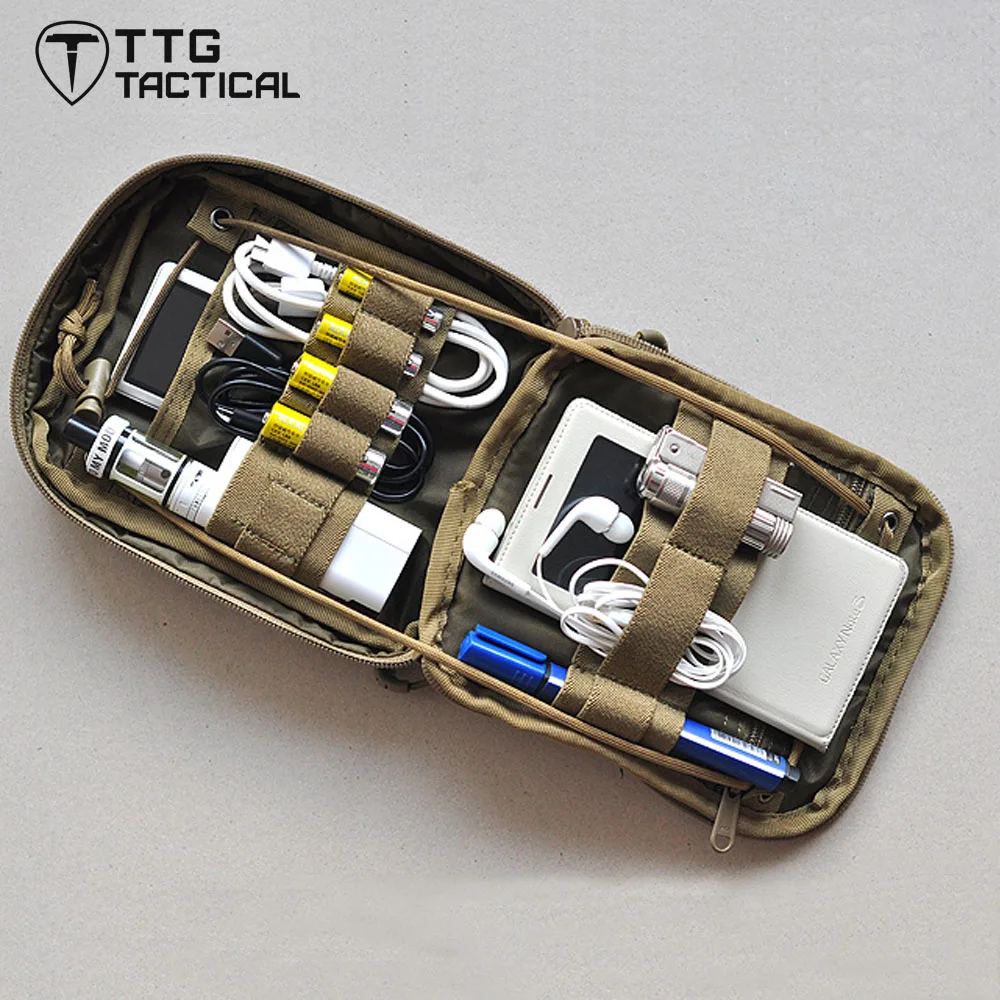 TTGTACTICAL Military First Aid Rescue Bag Combat MOLLE Quick Detach EMT