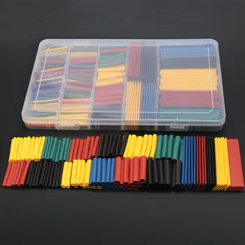 

700pcs/lot 40/80mm 2:1 Polyolefin Heat Shrink HeatShrink Tube Tubing Kits Assorted Cable Sleeves Wrap Wire Kit RSFR-H 5 Colors