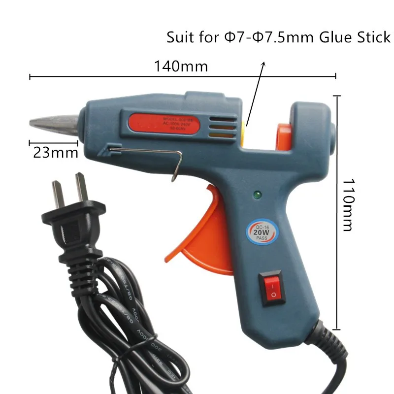 Высокая Температура термоплавкий Пистолеты для склеивания 20 Вт Профессиональный 100-240 В мини электрическое Отопление Пистолеты для