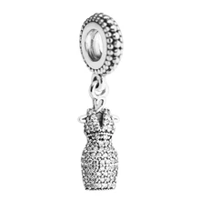 Подходит для Pandora шармы браслеты ослепительный Бисер для платья Серебро 925 пробы-ювелирные изделия