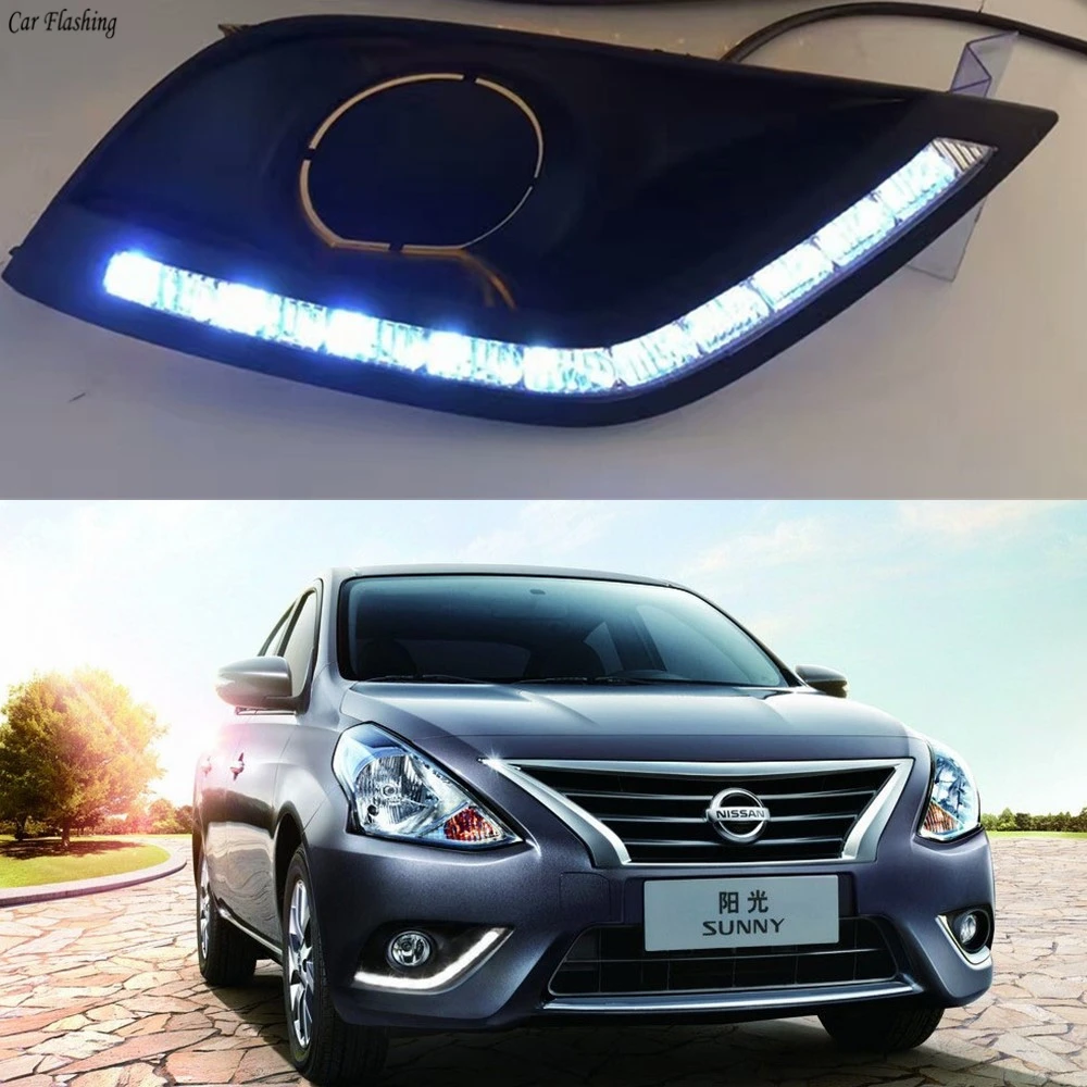 Дневные ходовые огни дневного света для Nissan Almera латио Sunny Versa 2014 2015 2016 2017 2018 с