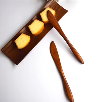 

Wholesale 30PCS Wooden Butter Knife Cheese Jam Spreader Cake Knives Wood Bakeware