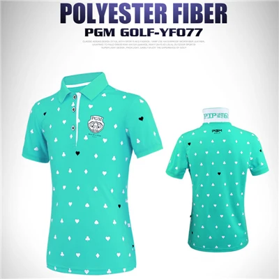 Детская футболка для гольфа для девочек летняя одежда детская рубашка с короткими рукавами дышащая Спортивная одежда для отдыха AA51875 - Цвет: Зеленый