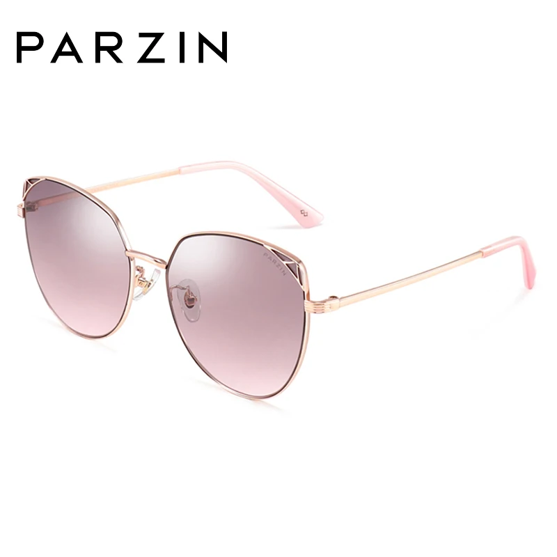 Женская мода солнцезащитные очки PARZIN, бренд дизайнер высокого качества большой металлический ящик нейлон солнцезащитные очки, модные солнцезащитные очки