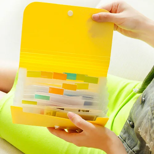 File Folder File Bag A6 Colorful Accordion Style Mini Bills Receipt File Document Bag Pouch Folder Card Holder Organizer File Holder Expanding Wallet file folder,file bag