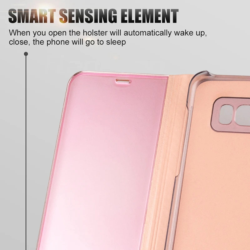 Умный зеркальный Прозрачный чехол для телефона для samsung Galaxy S10 Plus кожаный флип-чехол с подставкой для samsung Galaxy S10E M10 M20 A8S A6S