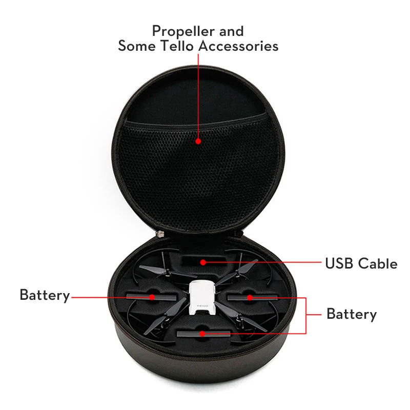 Чехол для переноски для Tello EVA Hardshell& PU подкладка чехол для переноски для Tello оригинального дрона сумки