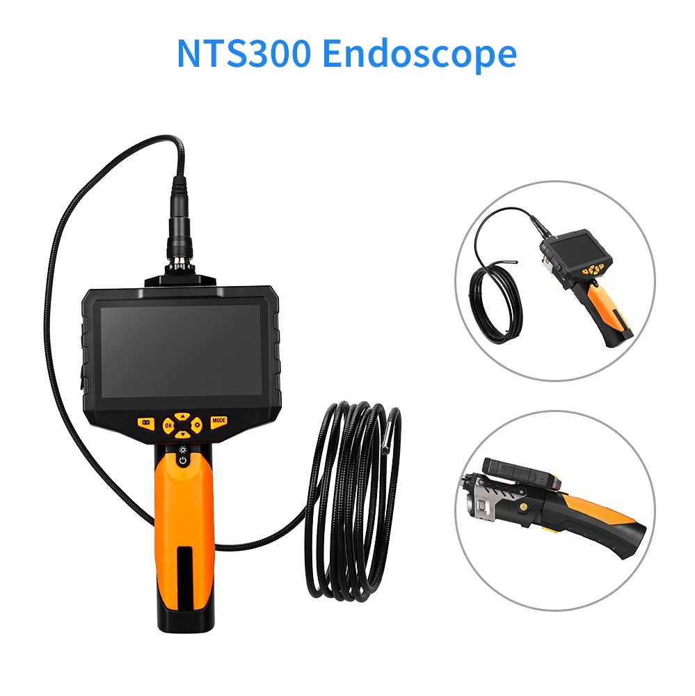 Eyoyo NTS300 эндоскоп 4,3 "цветной ЖК-дисплей монитор осмотр бороскоп 1 м/3 м 5,5 мм змеиная трубка камера вращение на 360 градусов