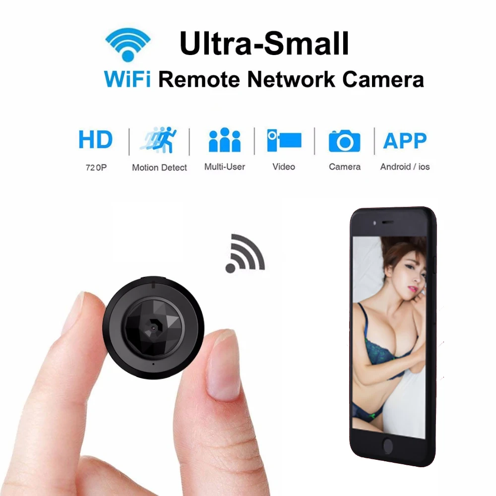 Мини камера Wifi IP Беспроводная 1080P ночного видения микро домашняя безопасности