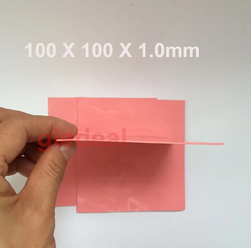 100mm x 100mm x 1mm Blue for CPU Chip Heat Conduction LED Heat Conduction CPU Thermal Pads Diydeg Thermal Conductive Silicone Pad