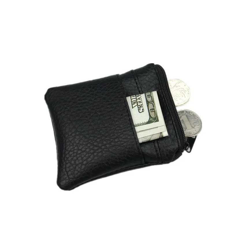 1PC Fashion Pu Leather Short Coin Purse Women Men Small Mini Wallet Bags Change Little Key Credit Card Holder bag