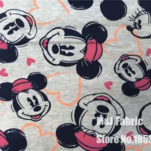 50*180 см мультфильм шляпа Минни шитье Терри из хлопка с принтом Девушка производство одежды Ткань DIY Ткань свитер пальто